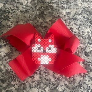 NWOT HANDMADE perler fox hairbow